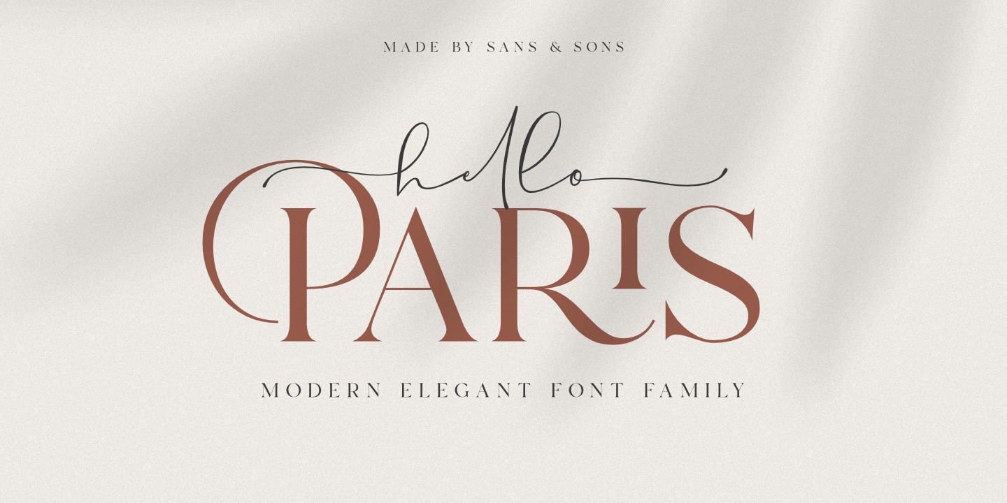 Hello Paris Serif Bold Font preview